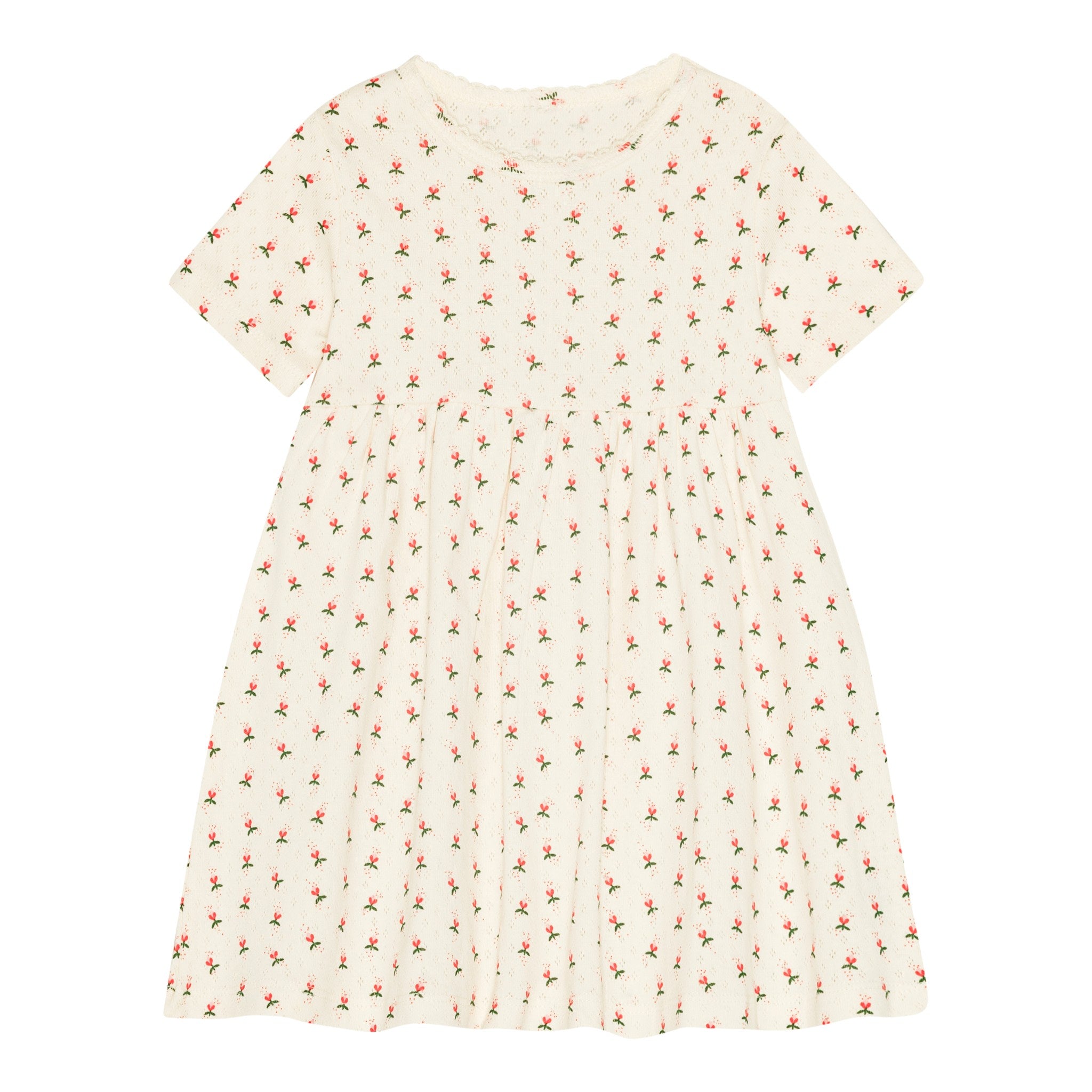 Pointelle kjole - fluffy bell red