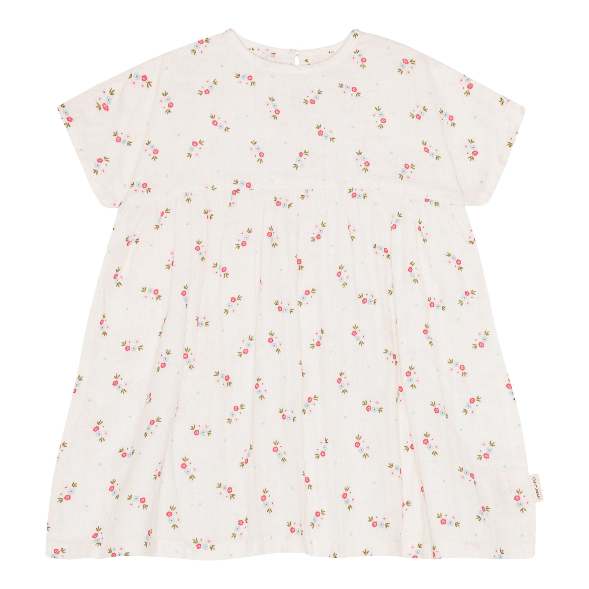 Muslin kjole - blue floral