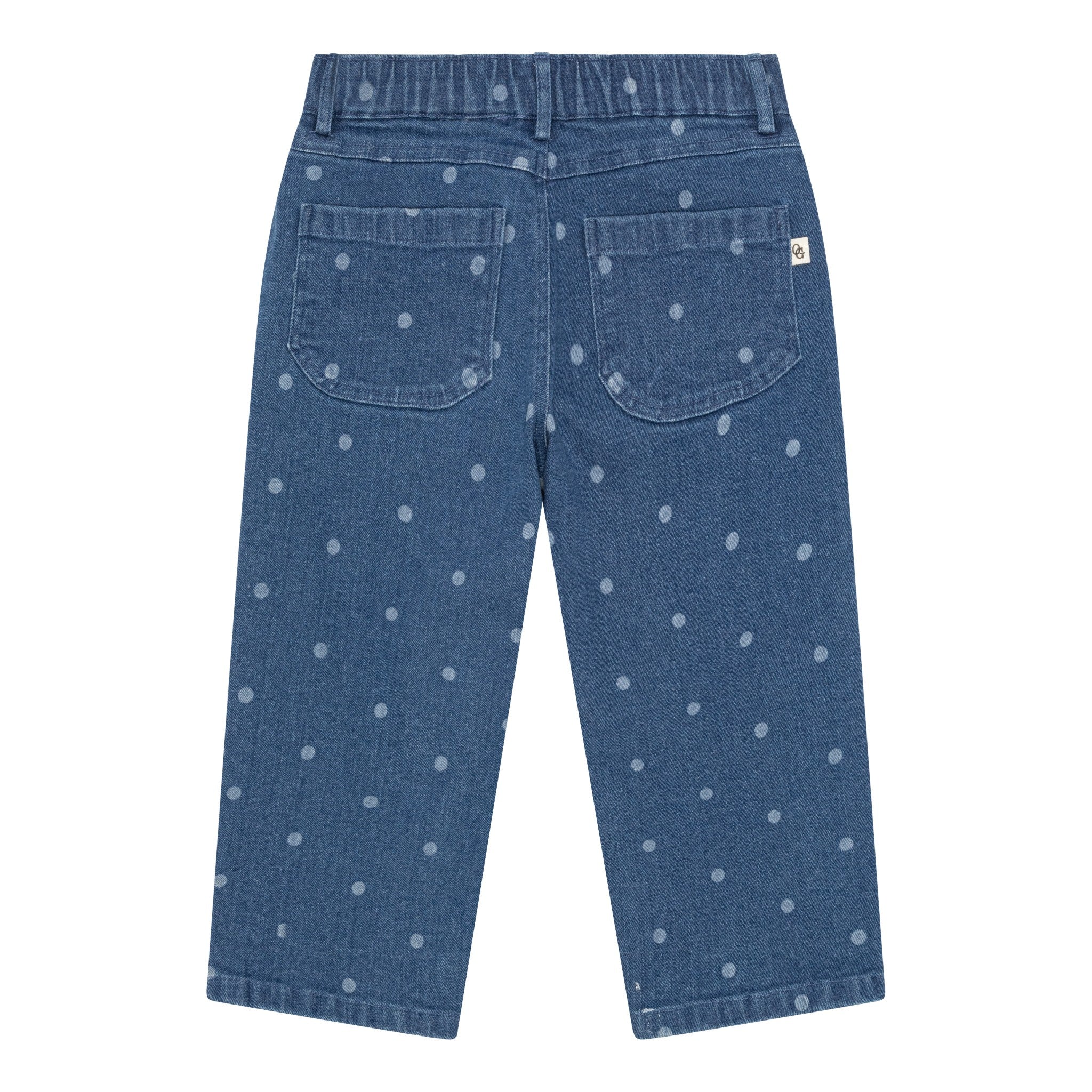 Denim bukser - white dots