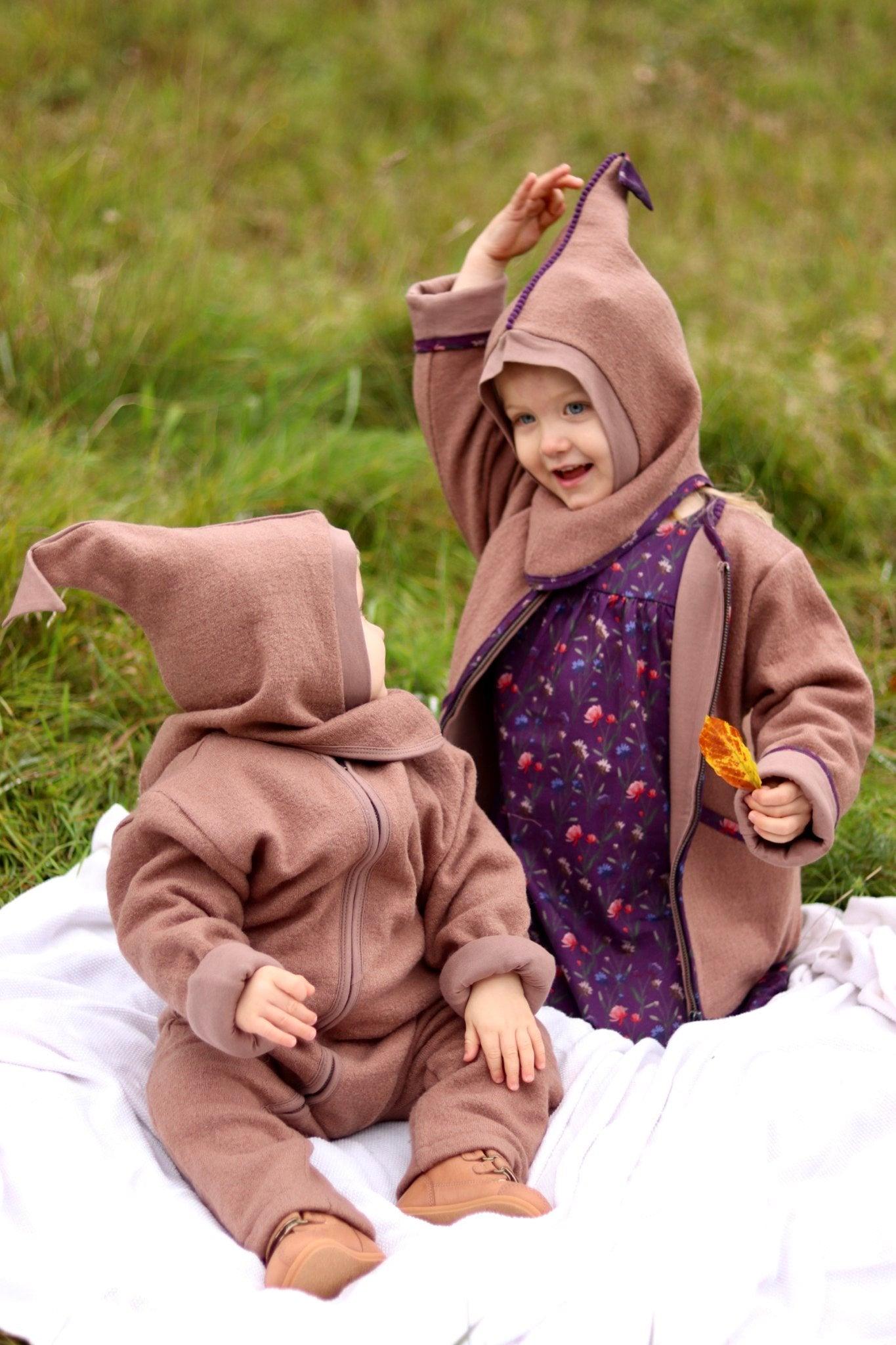 Moni cardigan i uld - Camel flower