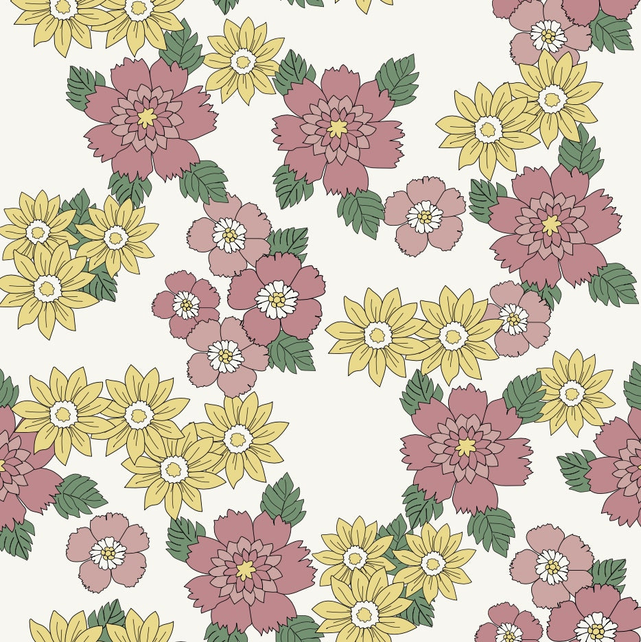 Sif top med flæser - wild flower field