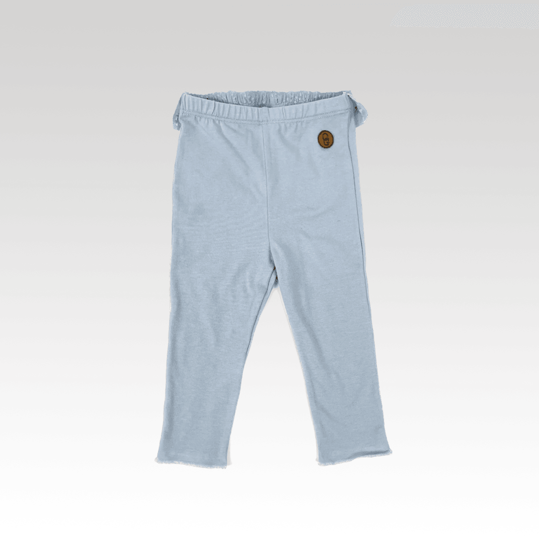 Leggings til baby med flæser - sky blue