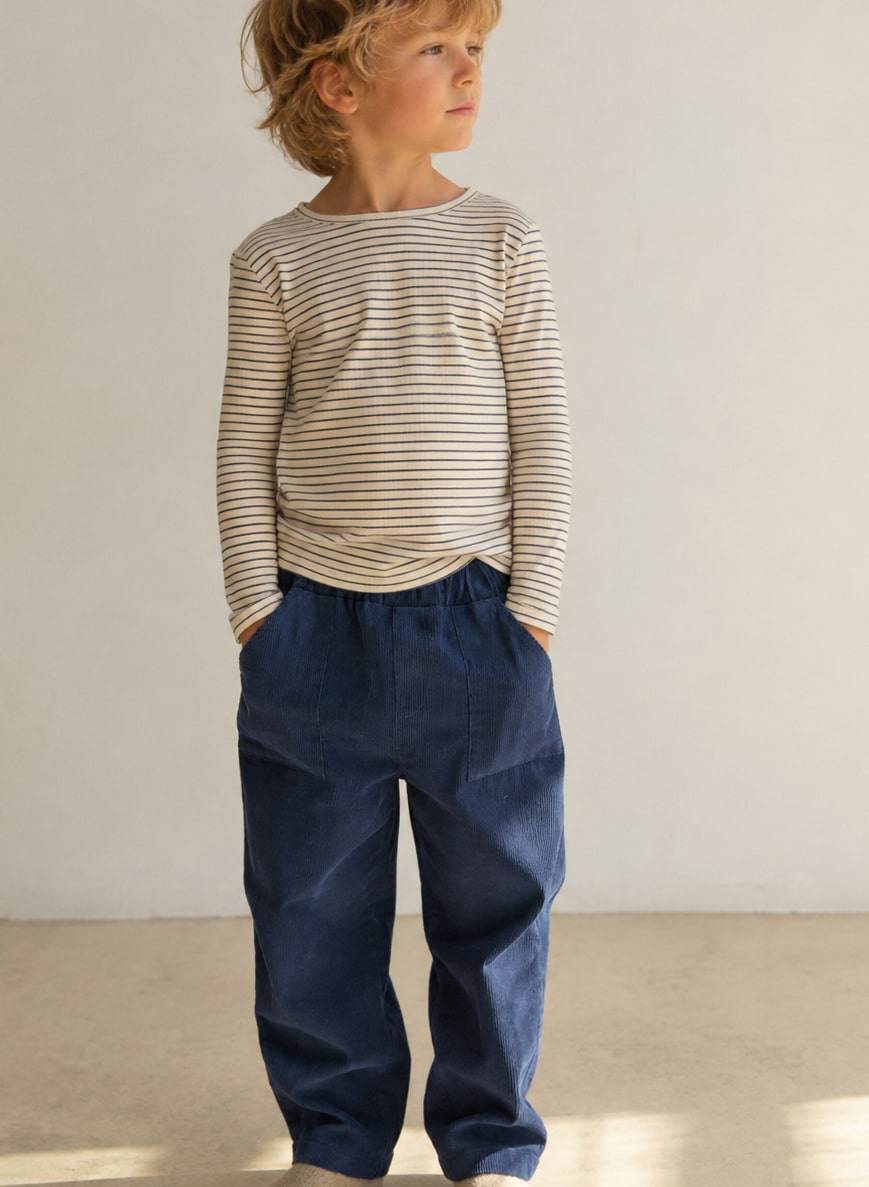 chunky rib bluse - softice stripes