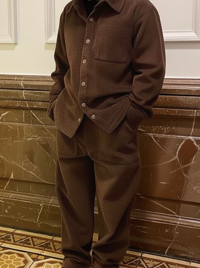 Fløjlsbukser - chocolate brown