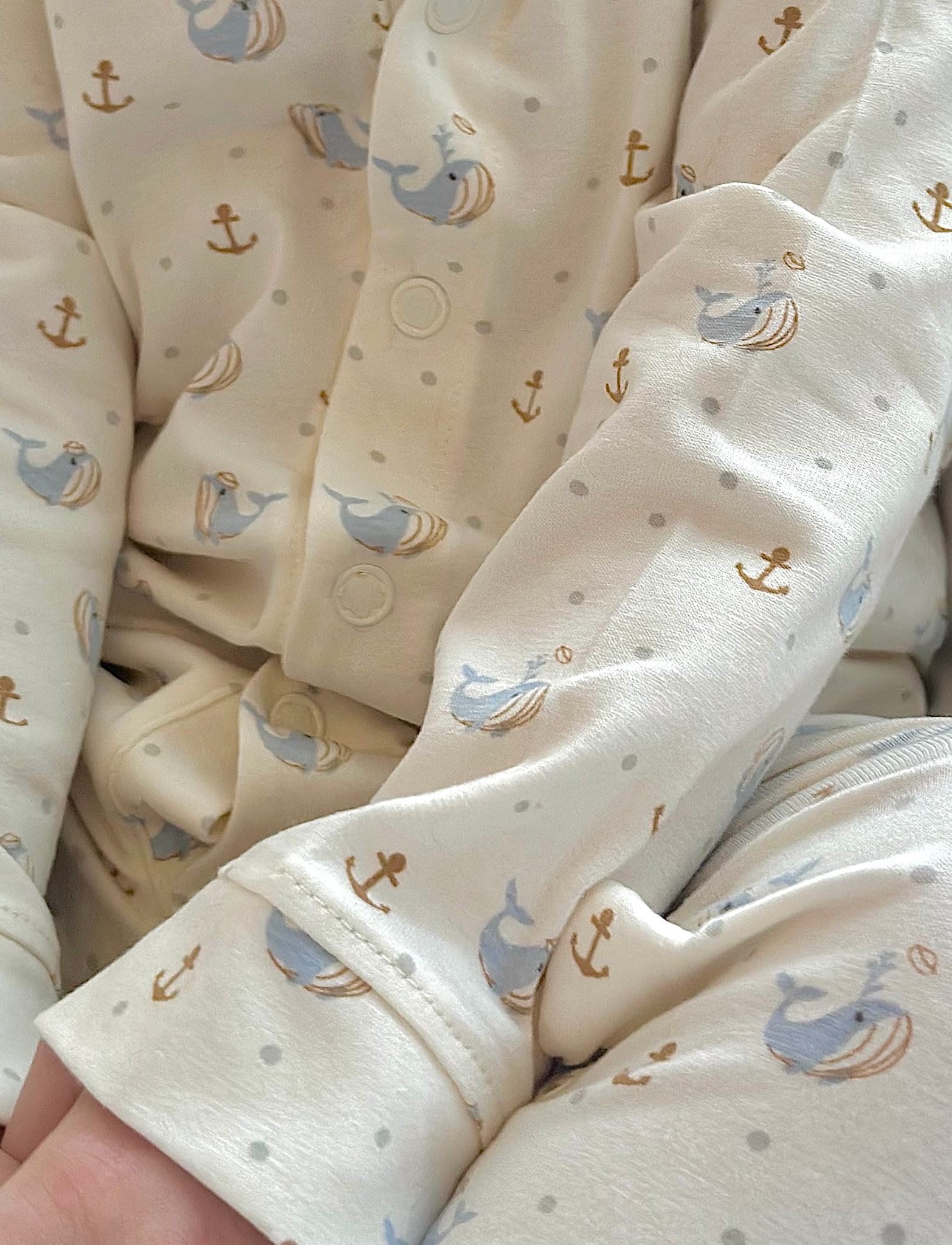 Baby whale onesie