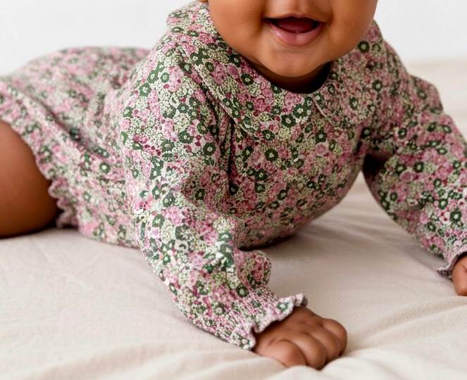 romper - poppy spring