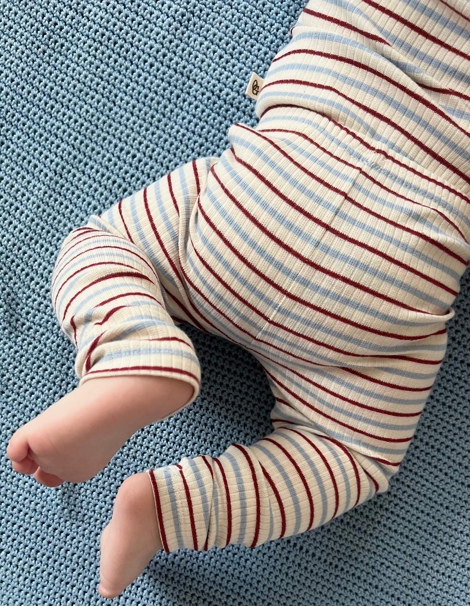 rib leggins - seaside stripe