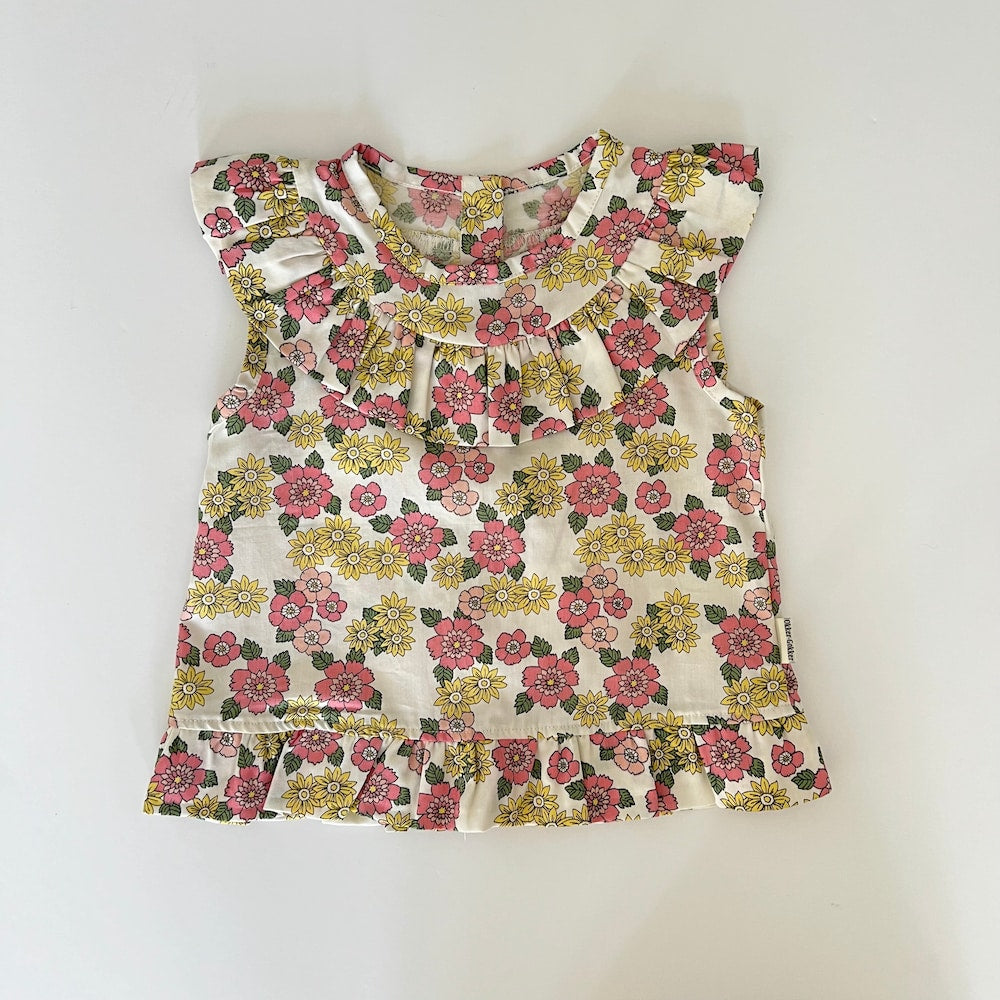Sif top med flæser - wild flower field