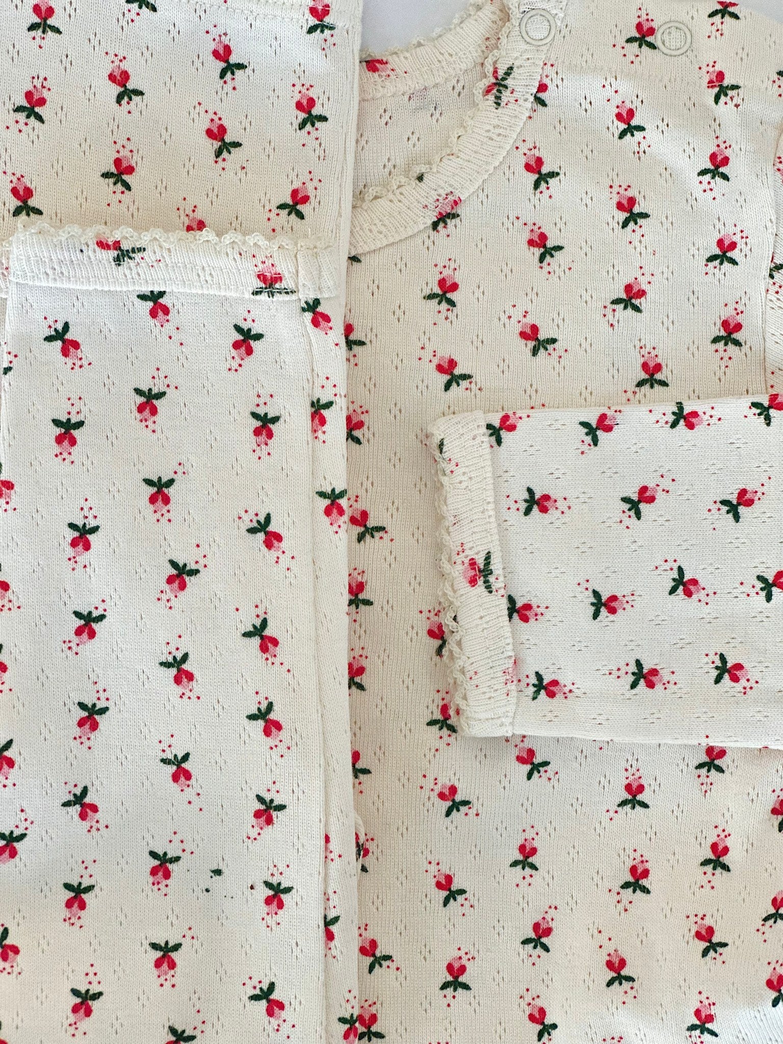 Pointelle leggings - fluffy bell red