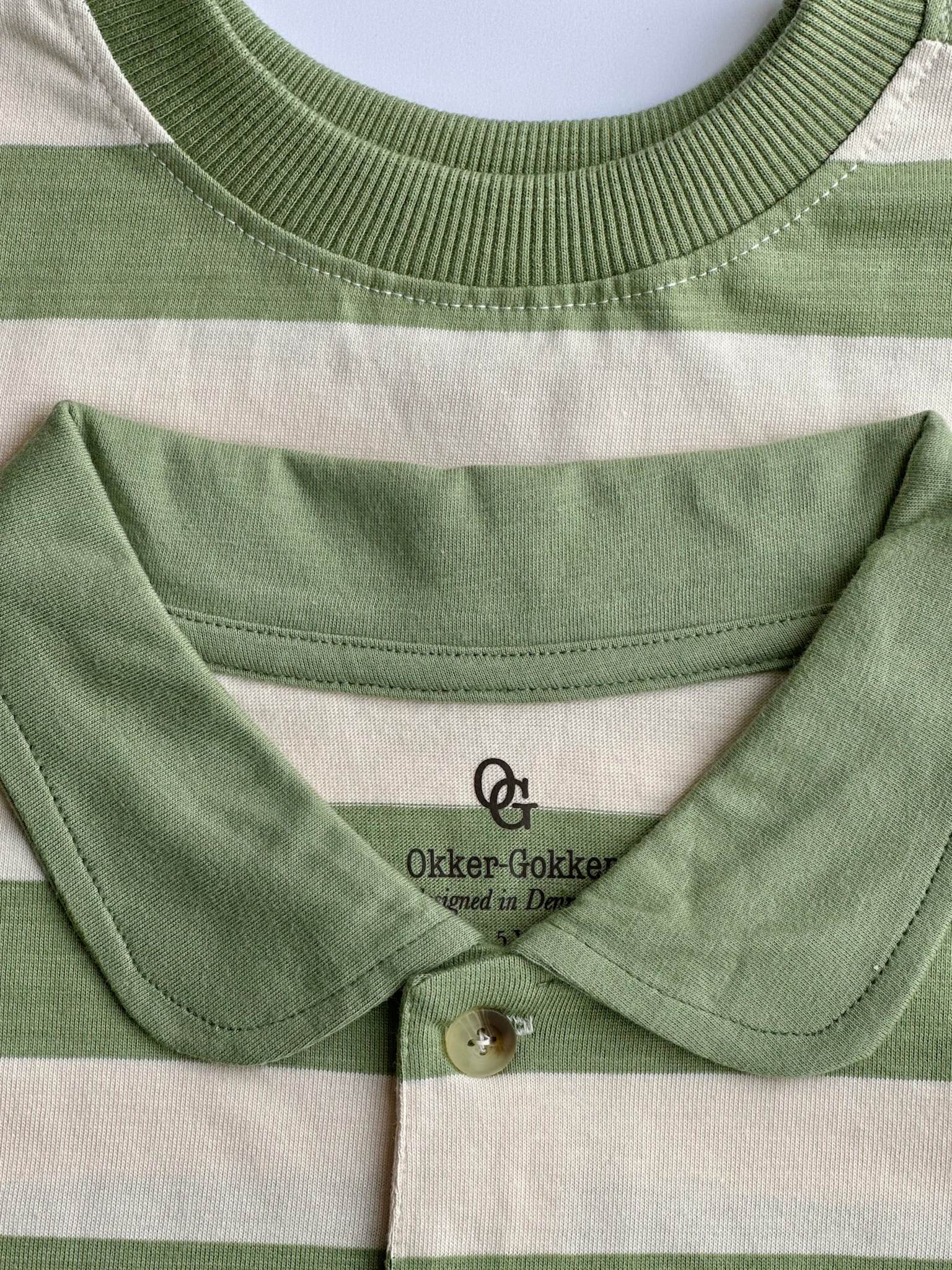 rugby bluse - green stripe