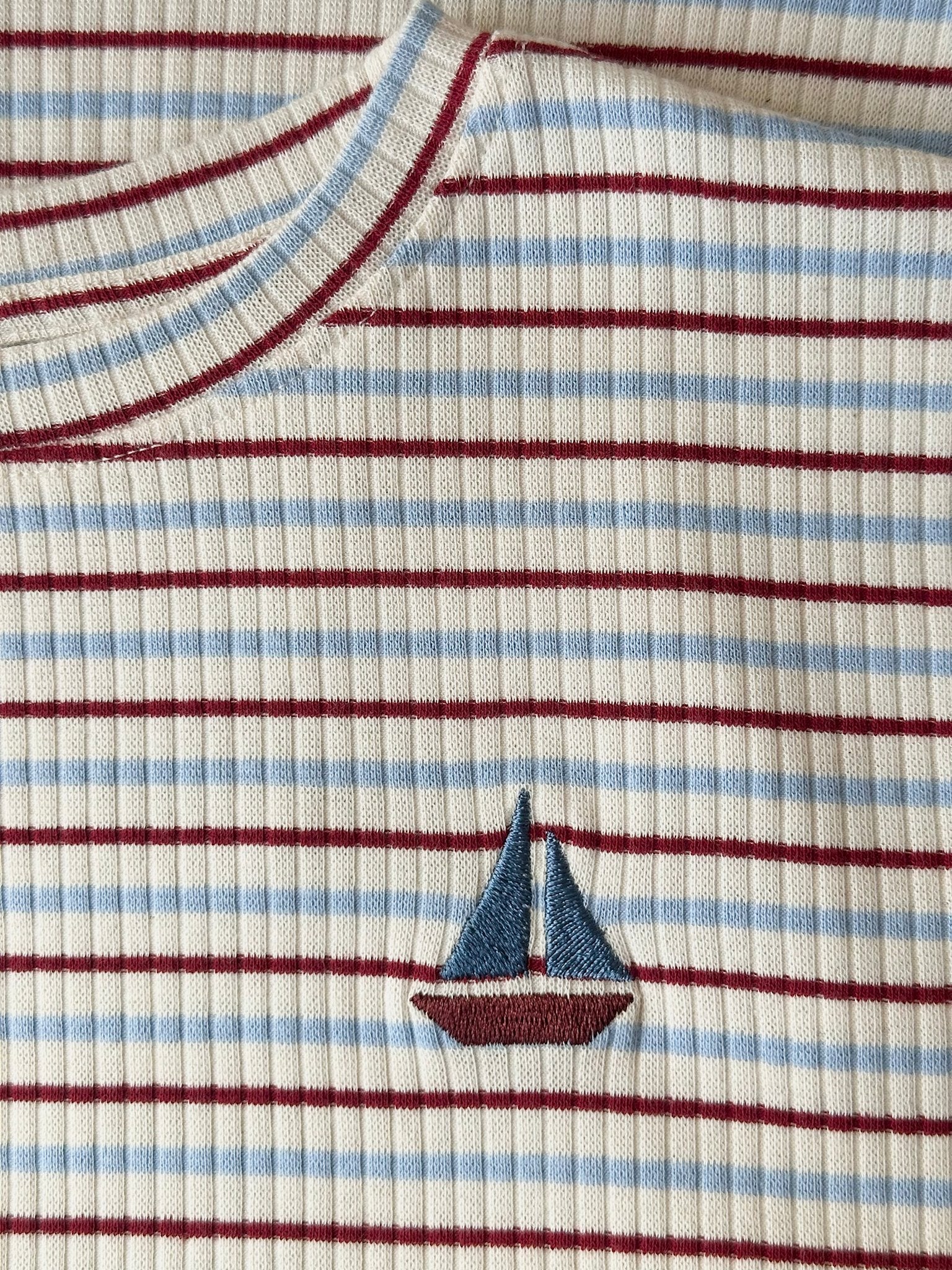 rib t-shirt oversize - seaside stripe