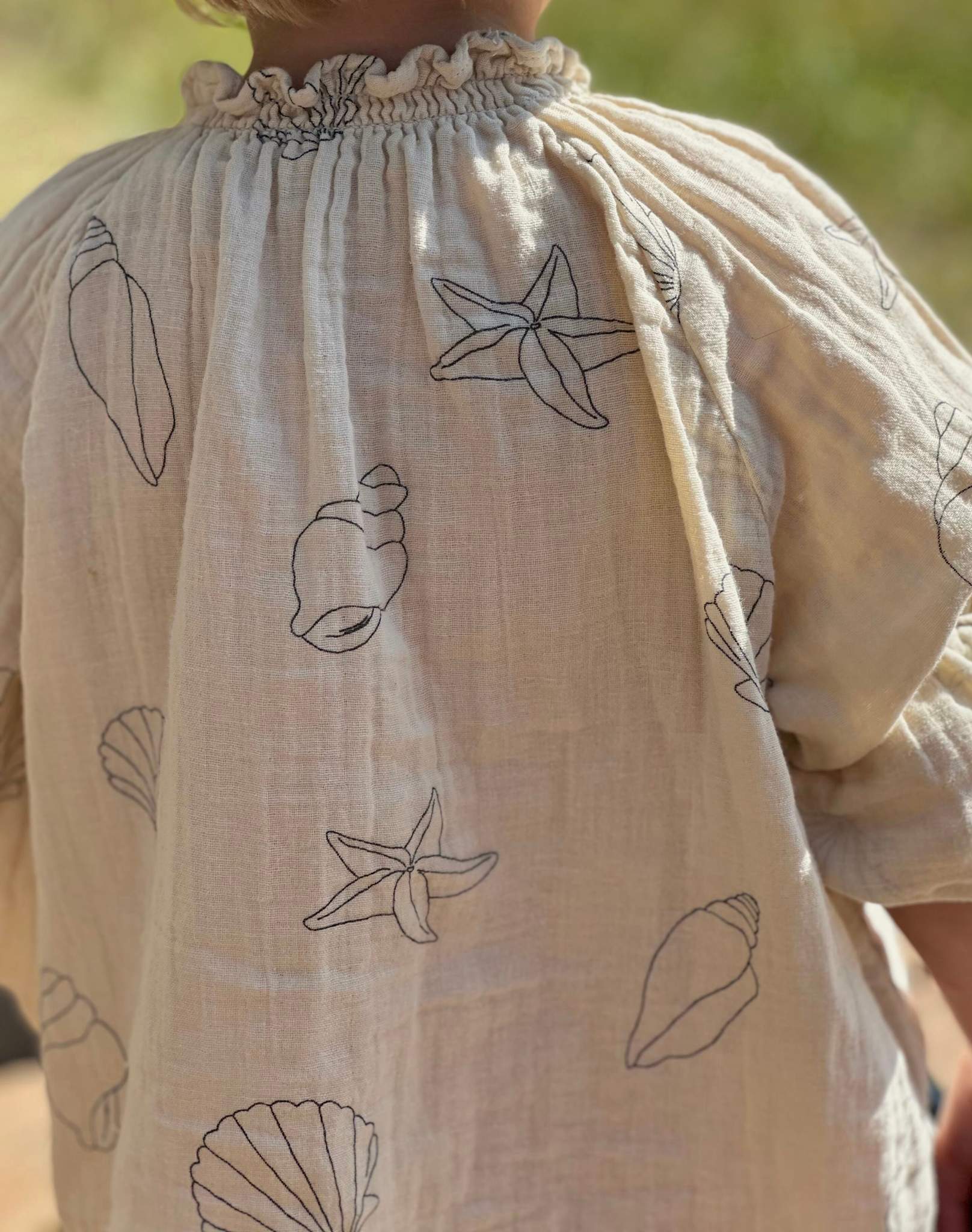 Seashell muslin bluse