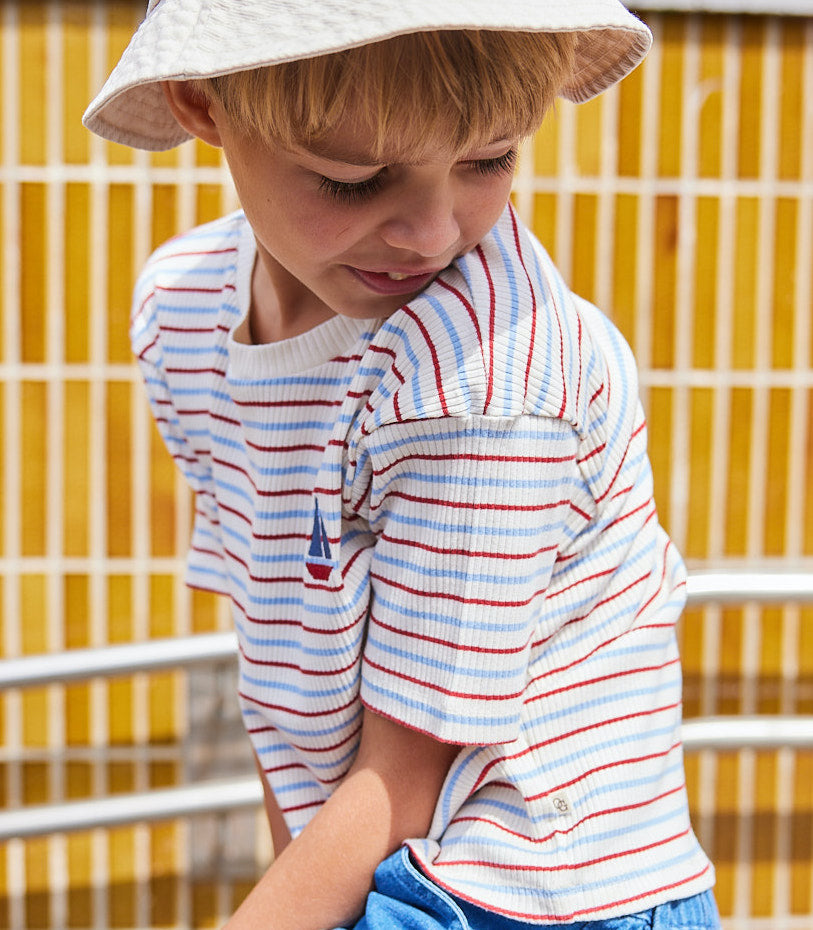 rib t-shirt oversize - seaside stripe