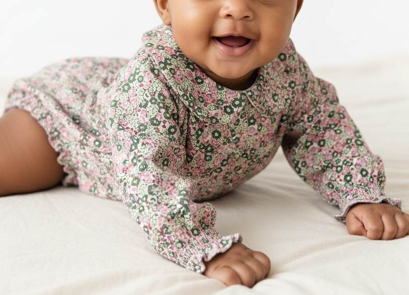 romper - poppy spring