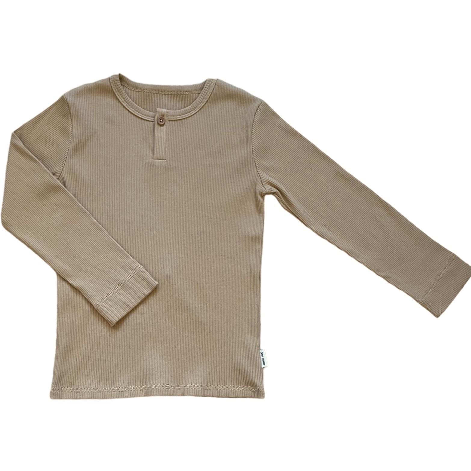 Basic rib langærmet bluse
