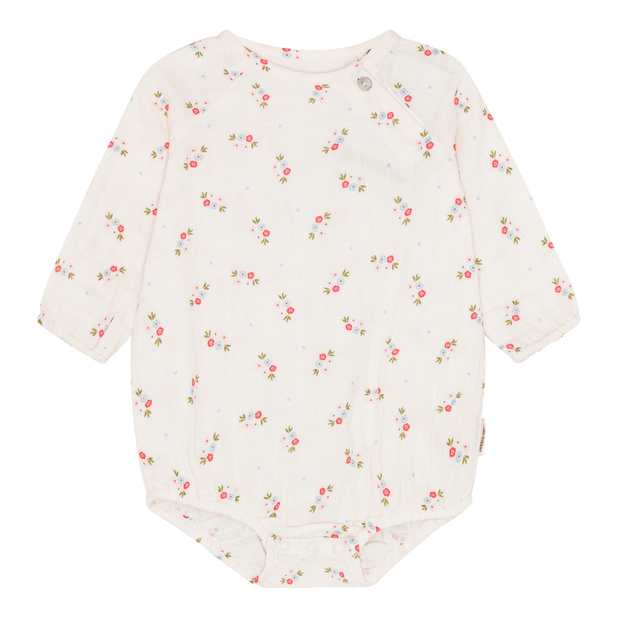 Muslin romper - blue floral