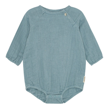 Muslin romper - mountain blue