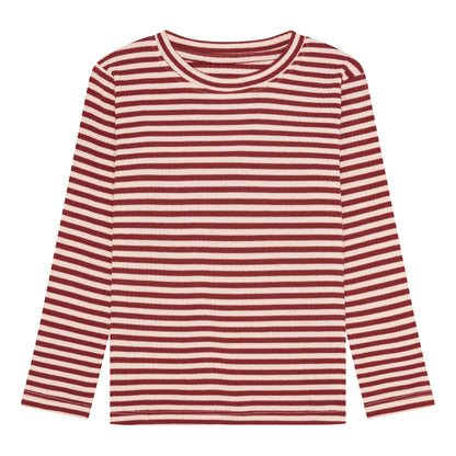 rib bluse - red stripe