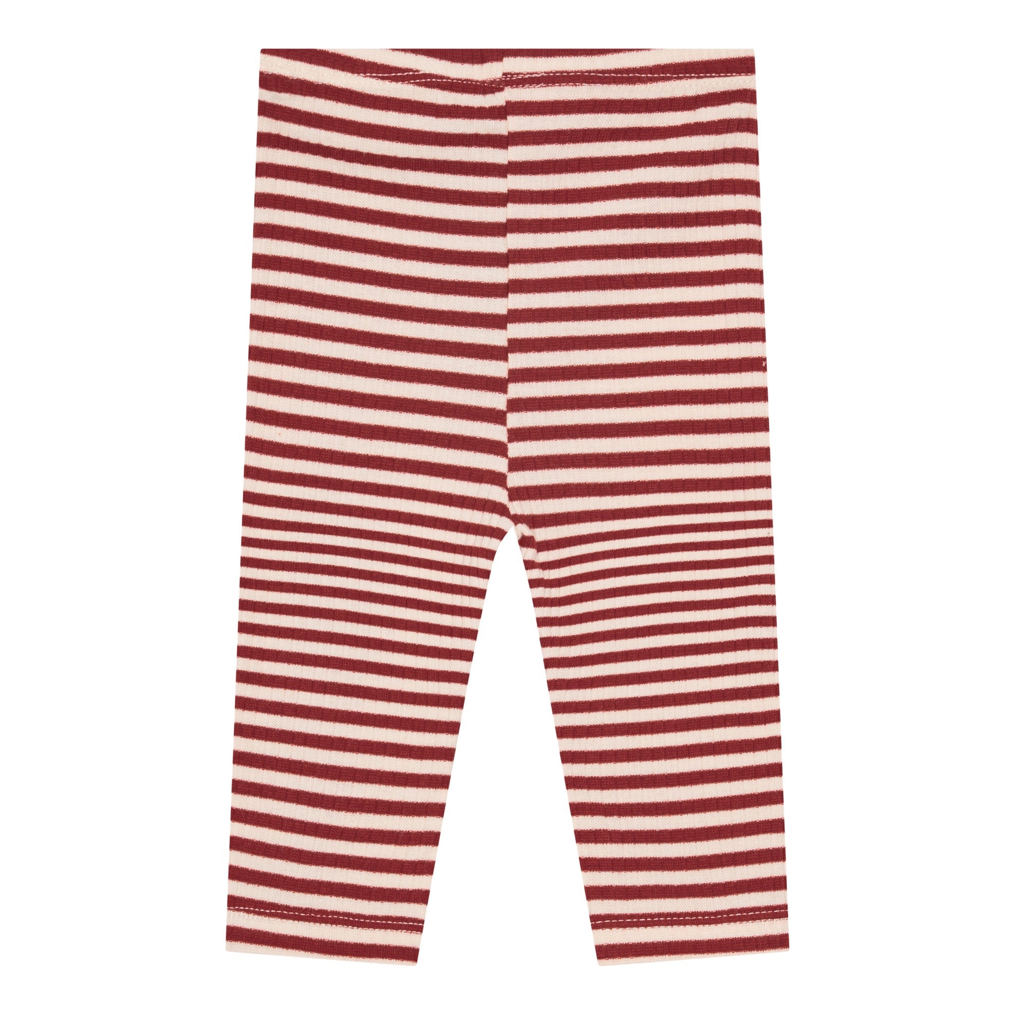 rib leggings - red stripe