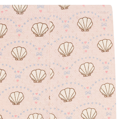 Pointelle Bow Shell Leggings