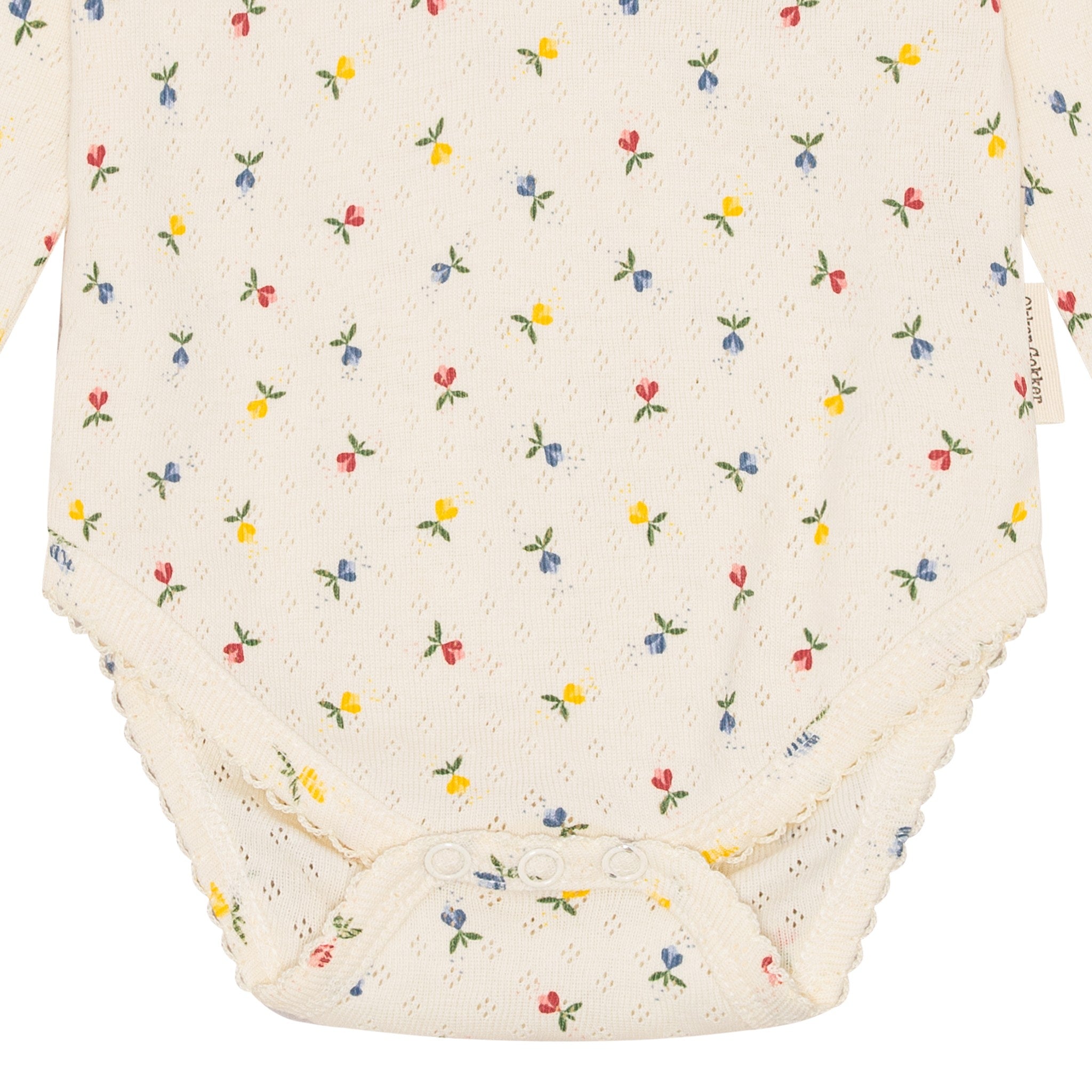 pointelle body kortærmet - fluffy bell multi