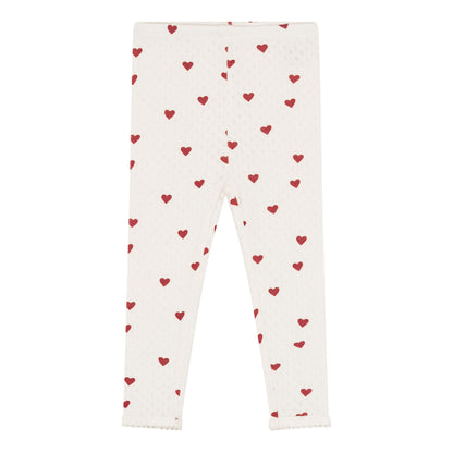 Pointelle leggings - love hearts