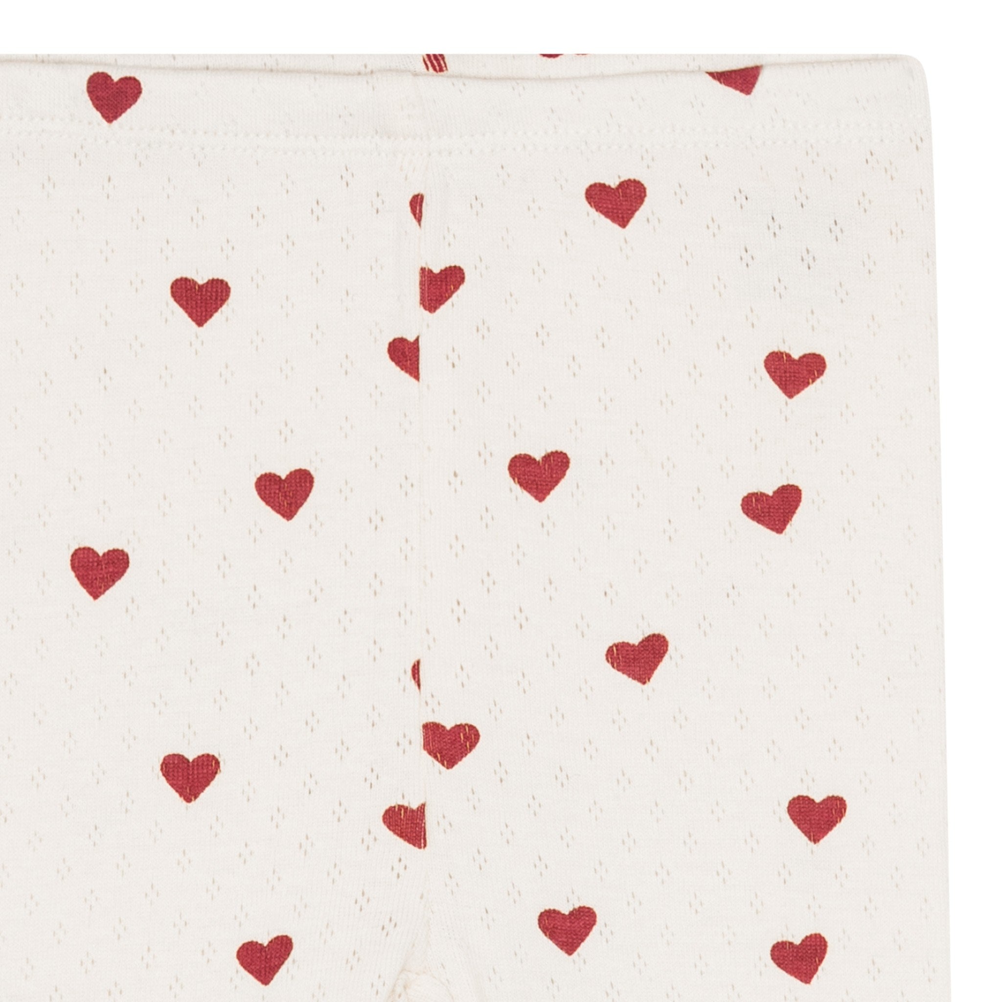 Pointelle leggings - love hearts