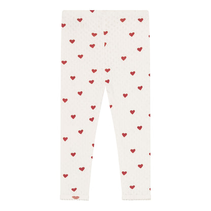 Pointelle leggings - love hearts