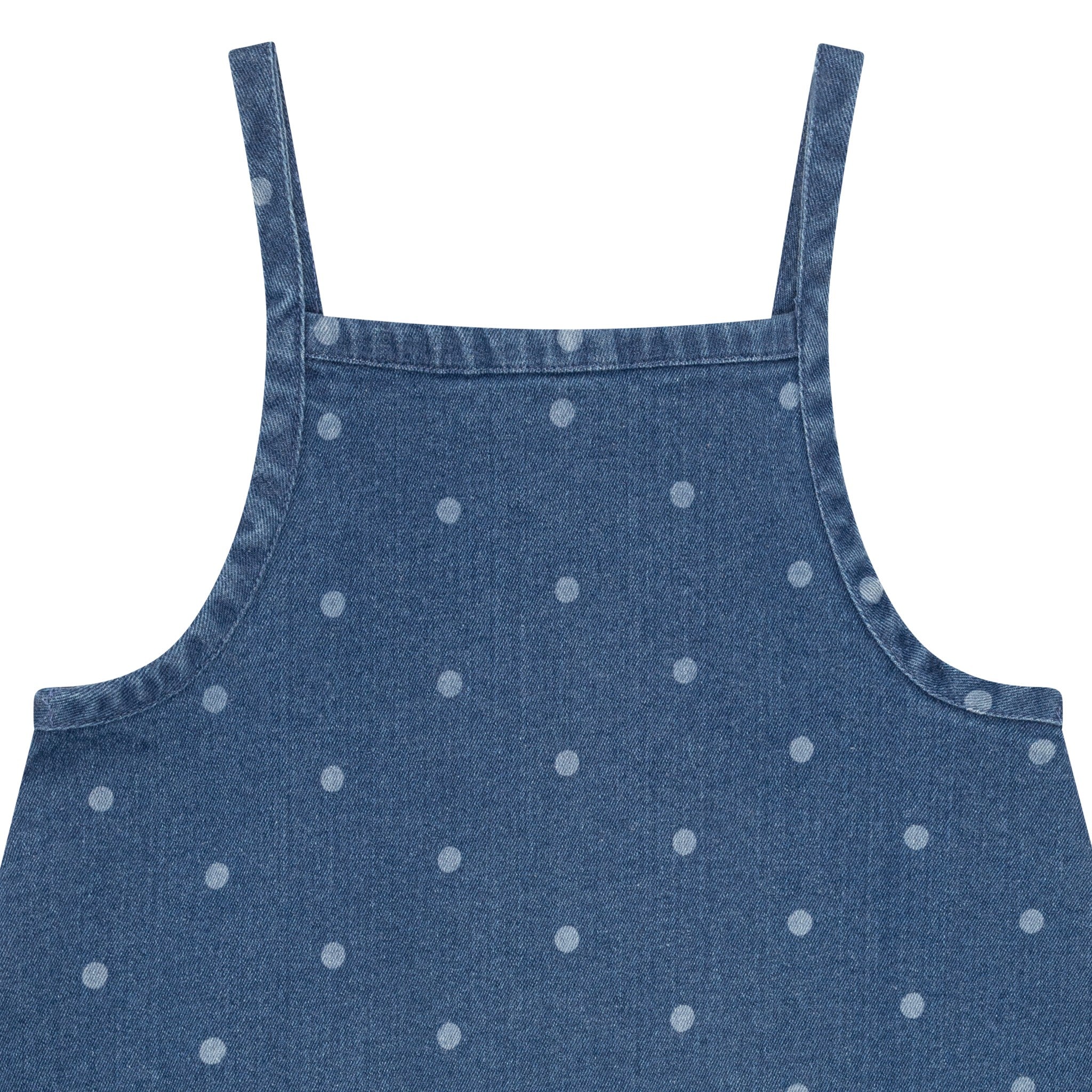 Denim kjole - white dots