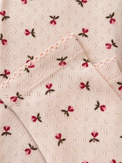 Pointelle leggings - fluffy bell blush
