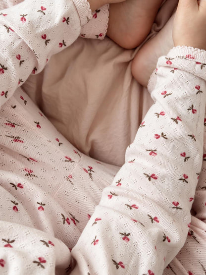 Pointelle LS bluse - fluffy bell blush