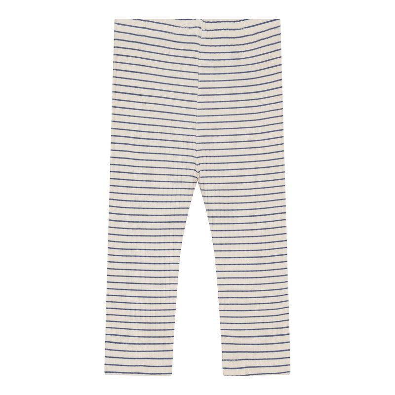 rib leggings - navy stripes