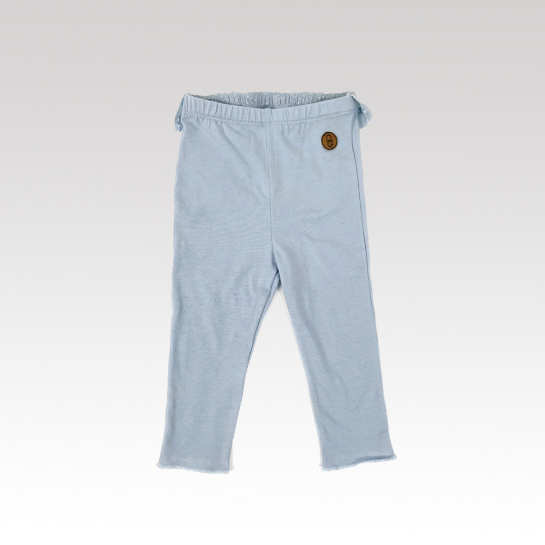 Leggings til baby med flæser - sky blue