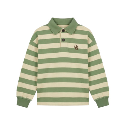 rugby bluse - green stripe