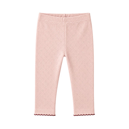 pointelle leggings - blush