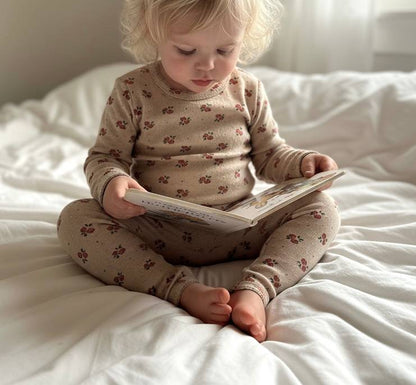 Pointelle leggings - autumn bloom