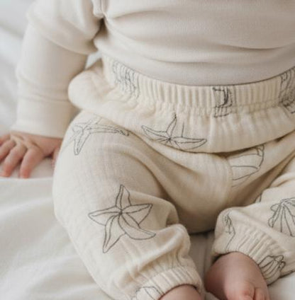 Seashell muslin baby bukser