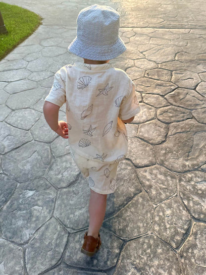 Seashell muslin shorts