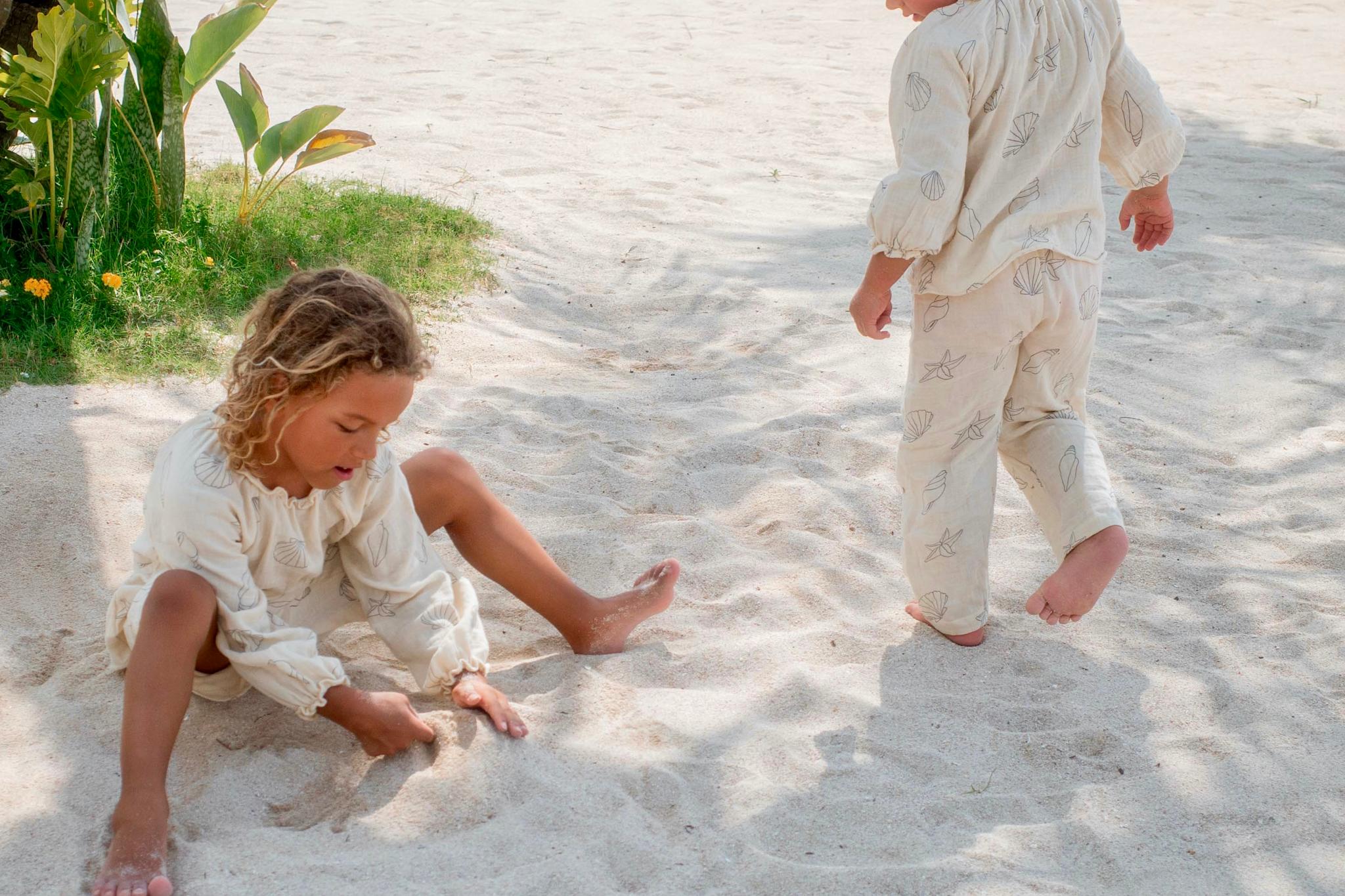 Seashell muslin bluse