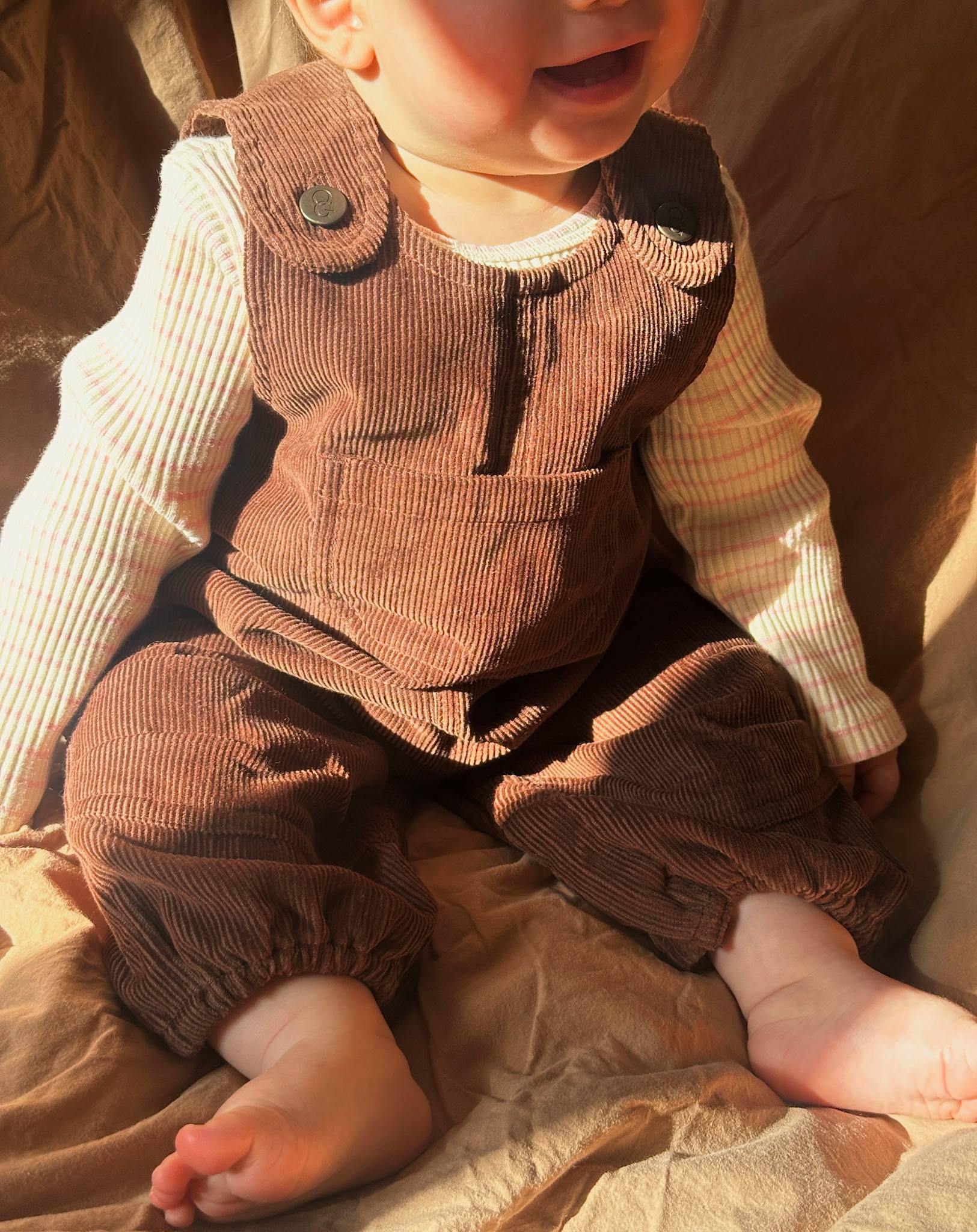 Fløjls overalls - chocolate brown