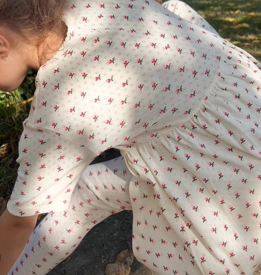 Pointelle kjole - fluffy bell red