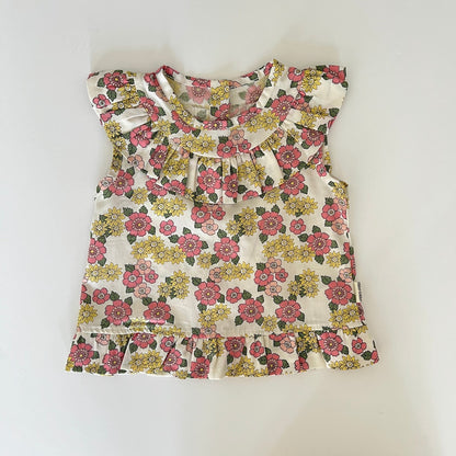 Sif top med flæser - wild flower field