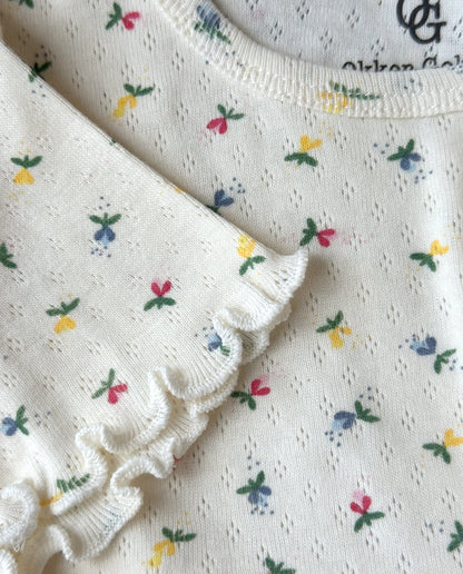 pointelle t-shirt - fluffy bell multi