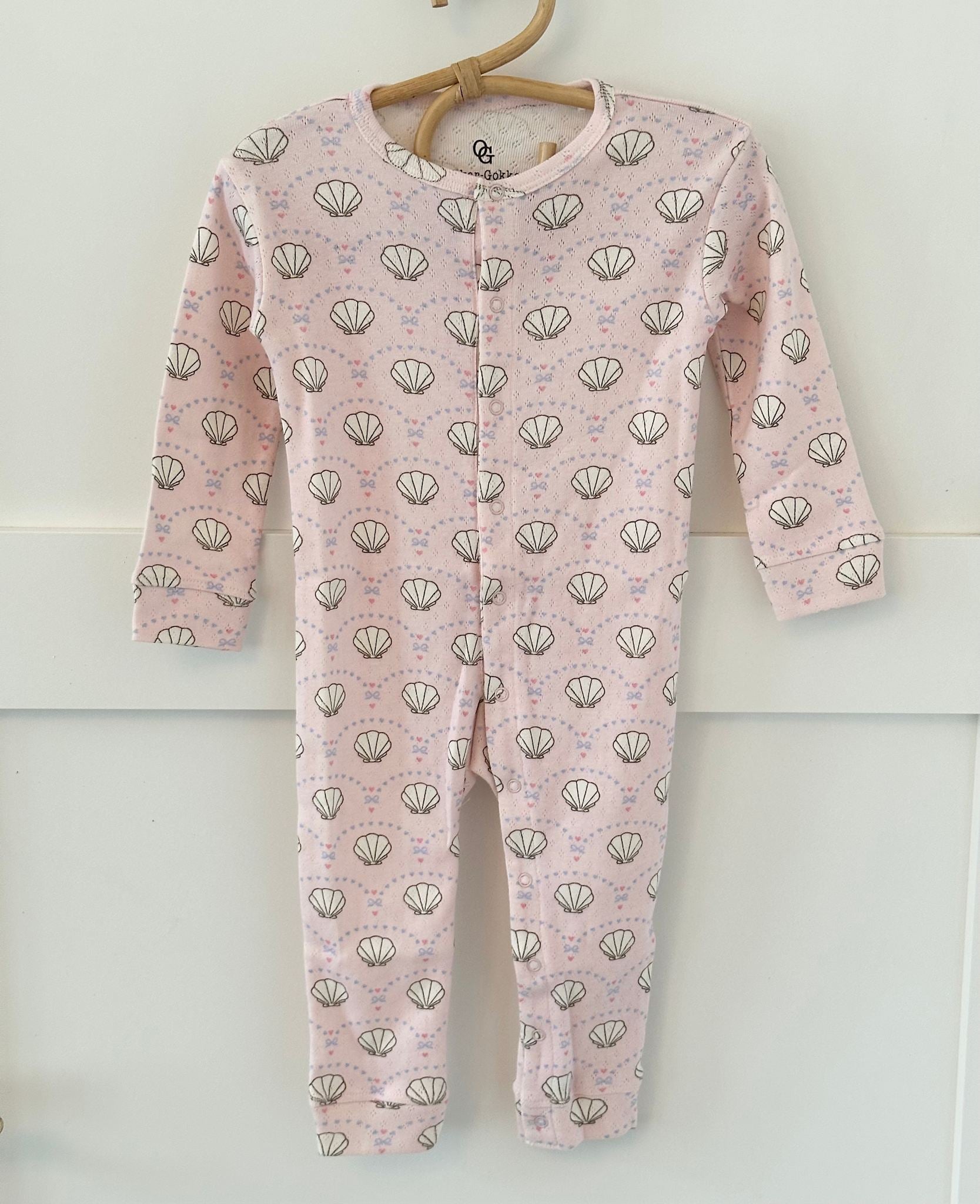 pointelle onesie - bow shell