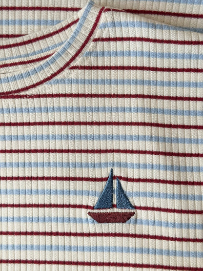 rib t-shirt oversize - seaside stripe