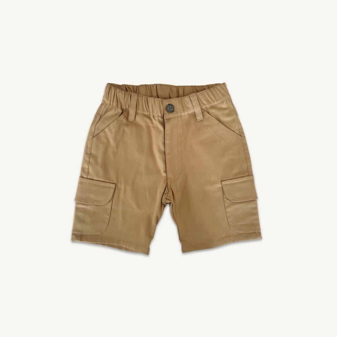 Falke cargo shorts - camel & navy