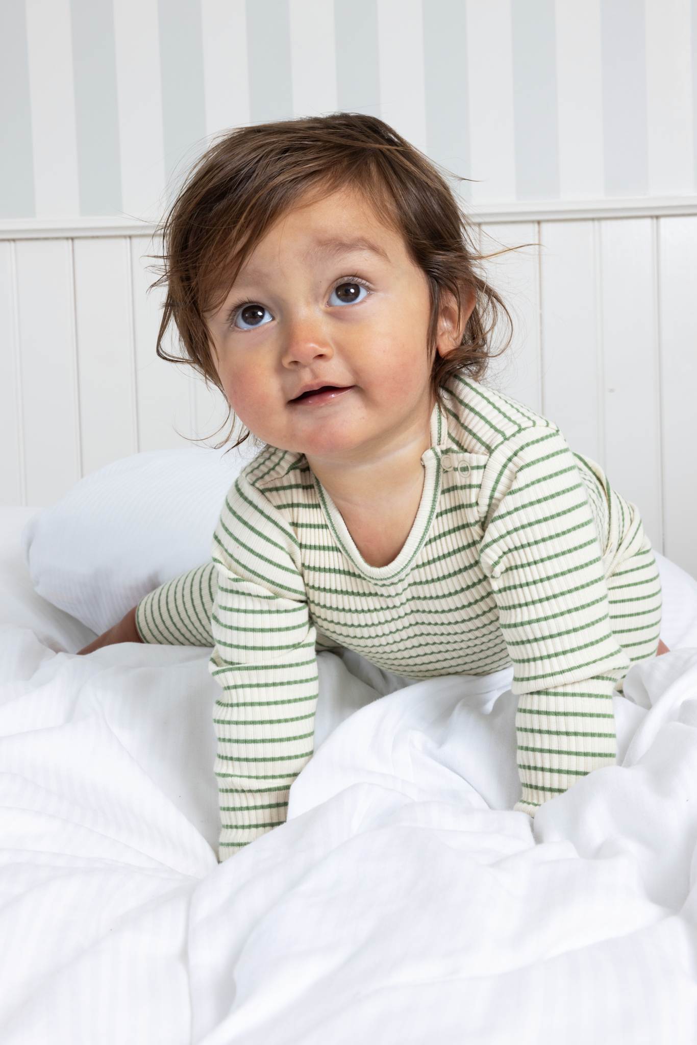 chunky rib leggings - artichoke eller rosey stripes