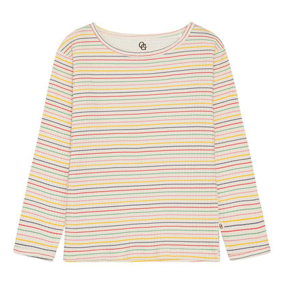 chunky rib bluse - rainbow stripes