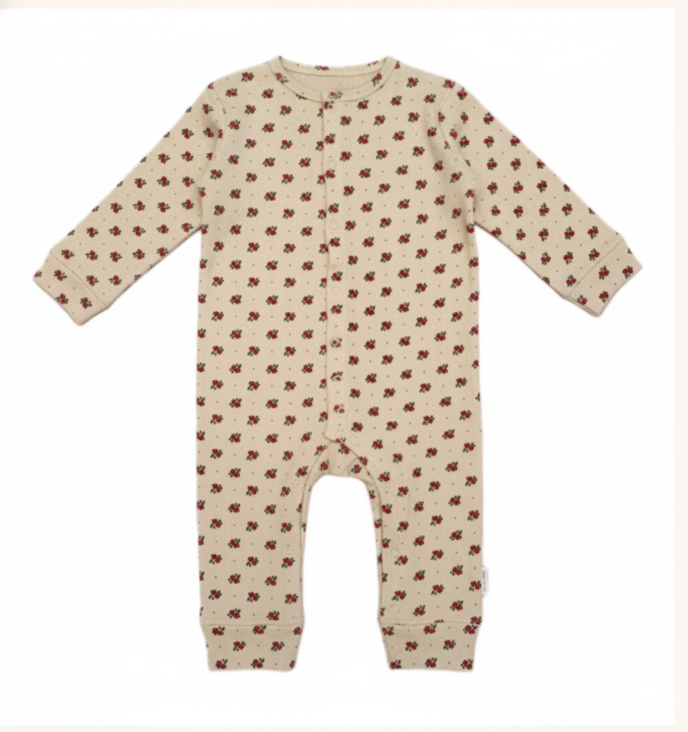 Pointelle onesie - autumn bloom