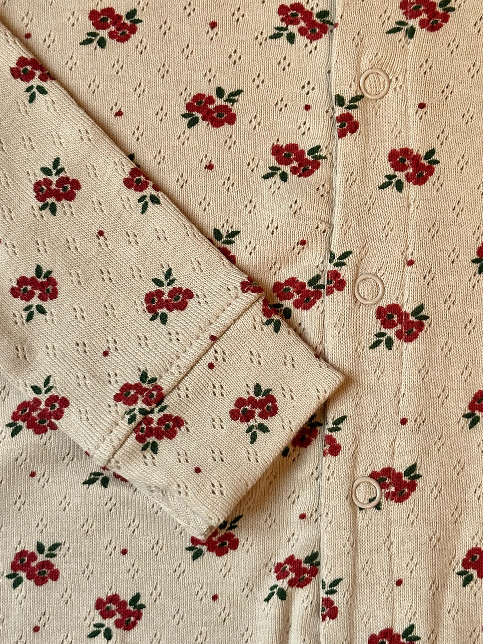 Pointelle onesie - autumn bloom